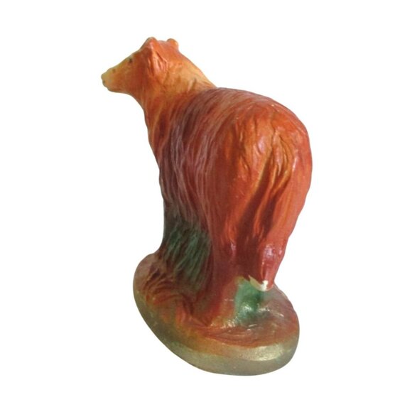 AS IS Vintage Nativity Dog Hand-Painted Chalkware Figurine - Picture 4 of 7
